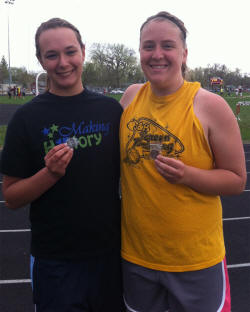 Karie and I at Track