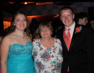 Grandma at Prom with us