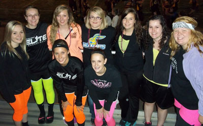 Neon night at a football game