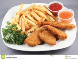 chicken strips and fries