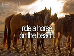 ride a horse on a beach