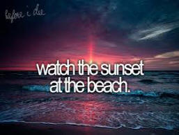 watch the sunset at the beach