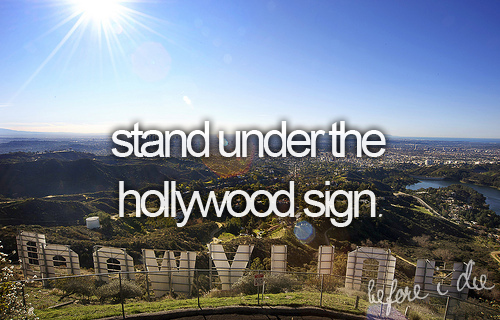 stand under the hollywood sign
