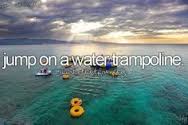 jump on a water trampoline