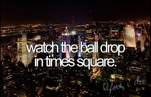 watch the ball drop in time square